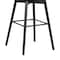 Armen Living Sicily 30" Swivel Black Wood Bar Stool in Light Gray Fabric LCSIBABLKGRYF30 - alternate 7